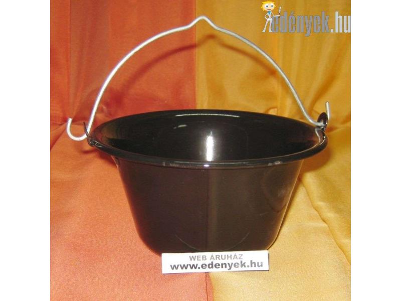 Zománcozott fekete tálaló bogrács 0,70 literes