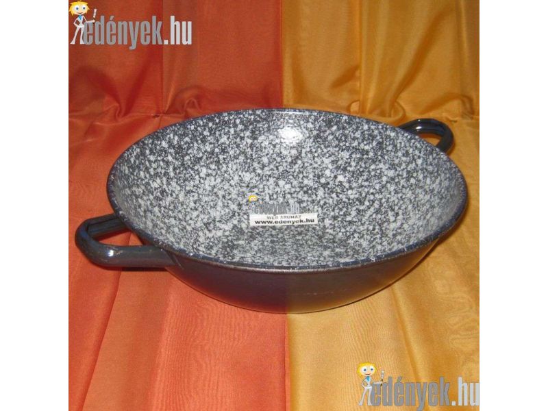 Zománcozott wok 30 cm átmérővel